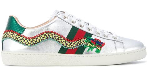 gucci dragon shoes blue|gucci ace embroidered shoes.